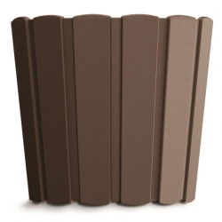 Maceta redonda "Boardee Basic" - 12 cm - marrón - 