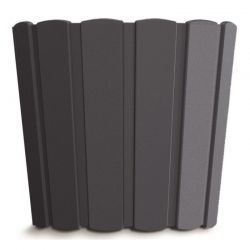 "Boardee Basic" round plant pot - 12 cm - anthracite-grey