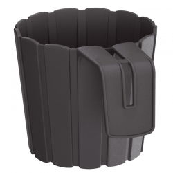 "Boardee Hook" hanging plant pot - 14.4 cm - anthracite-grey