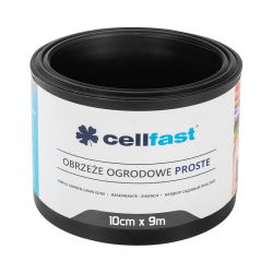 Musta suora puutarhareuna, 10 cm x 9 m - CELLFAST - 