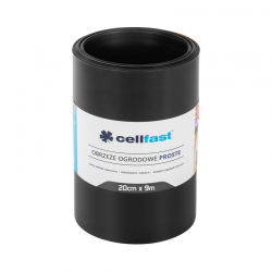 Musta suora puutarhareuna, 20 cm x 9 m - CELLFAST - 
