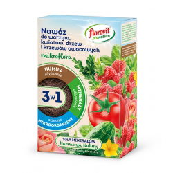 Fertilizzante 3 in 1 per ortaggi, fiori, alberi da frutto e piccoli frutti - concime, nutre e protegge - Pro Natura - Florovit® - 1 kg - 