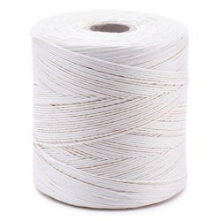 Hvid linned voksvåd tråd - 500 g / 600 m - 