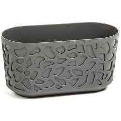 Penanam panjang dua warna "Duet" - 40 cm anthracite-grey / anthracite-grey - 