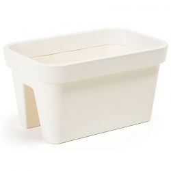 Scatola montata su ringhiera "Lobelia" - 45 cm - bianco crema - 