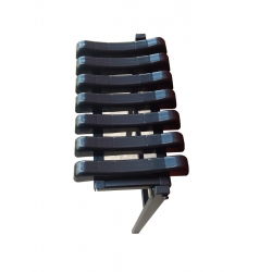 Temető, temető pad - bordázott, talajba szerelhető - együléses - szélesség: 50 cm - 
