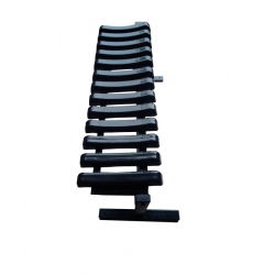 Szabadon álló, bordázott temető, temető pad - Szélesség: 83 cm - 