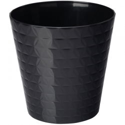 Caja de maceta redonda "Diament petit" - 15 cm - negro - 