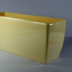 Pot tanaman "Coubi" 40x15 cm - putih berkrim - 
