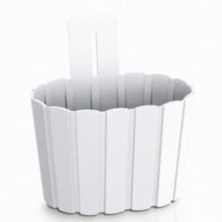 Oală de plante „Boardee Wall” - 19,4 cm - alb - 