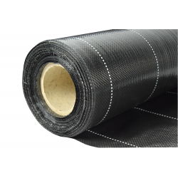 Tessuto anti-erba nero (agrotessuto) - più spesso del vello - 1,10 x 10,00 m - 