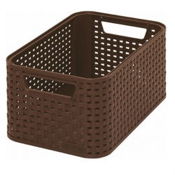 Mörkbrun 6-liters Rattan Style-korg - 