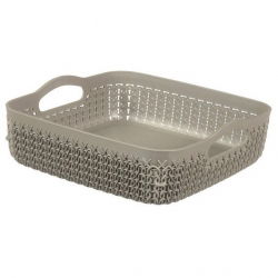 Bandeja de punto cuadrado marrón-gris de 2.8 litros - 