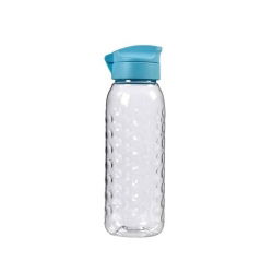 Waterfles, kolf "Dots" - 0,45 liter - blauw - 