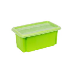 Boîte empilable avec couvercle "Emil et Emilia" - 7 litres - vert - 