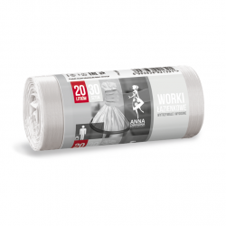 Sacos de lixo brancos - BANHEIRO - 20 litros - 30 unidades - HDLD - 