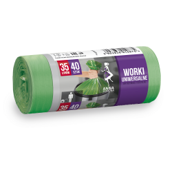 Sacos de lixo verdes - TODOS OS FINS - 35 litros - 40 unidades - HDLD - 