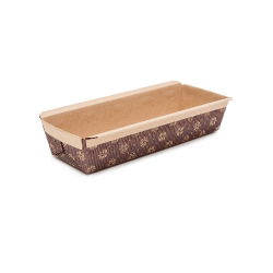 Matrita dreptunghiulara din hartie "Plumcake" - 17 x 11 x 4,5 cm - 20 buc - 