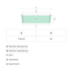 "Plumpy" rectangular paper cake mould - 15.8 x 5.5 x 5.2 cm - red with an imprint - 6 pcs
