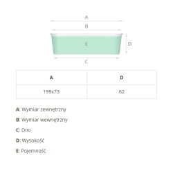 Matriță pentru tort de hârtie dreptunghiulară „Plumpy” - 19,9 x 7,3 x 6,2 cm - maro cu o amprentă - 6 buc - 