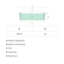 Matriță pentru tort de hârtie dreptunghiulară „Plumpy” - 19,9 x 7,3 x 6,2 cm - roșu cu o amprentă - 6 buc - 