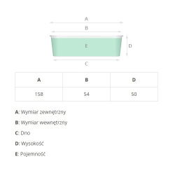 Forma retangular de papel "Plumpy" para bolo - 15,8 x 5,4 x 5 cm - verde com padrão de pontos - 6 unidades - 