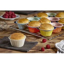 Cupcake og muffins bagestel - til 24 forme - farveblanding - 5 stk - 