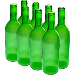 Vinflaska - grön - 750 ml - 8 st - 