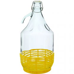 "Dama" kocsi, demijohn, fém zárral és kosárral - 5 liter - 