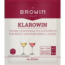 Klarowin - пречистител за вино, финиращ агент за бели и розови вина - 10 g - 