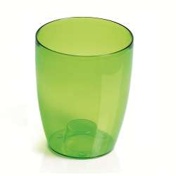 Oală rotundă cu flori de orhidee - Coubi DUOW - 13 cm - Verde - 