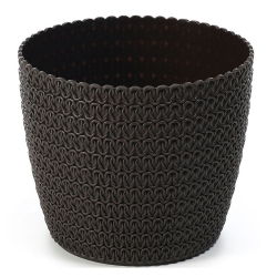 Carcasă rotundă "Magnolia Jersey" - 22 cm - maro-mocha - 