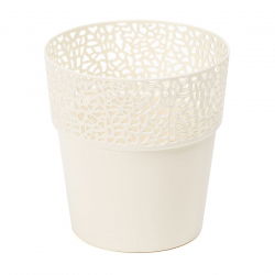 "Rosa" mesh grydehus med en snørelignende finish - 17 cm - cremet hvidt - 