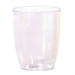 Blomkruka med rund orkidé - Coubi DUOW - 13 cm - Transparent - 