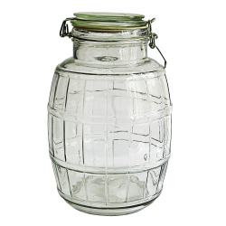 Pynt, tøndeformet krukke med flip-top låg - 2,8 l - 
