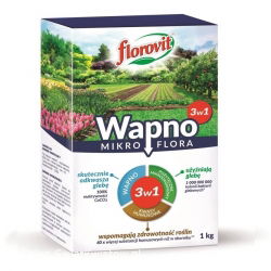 Granulované vápno 3 v 1 - vápno, použiteľné baktérie a humus - Mikroflora - Florovit® - 1 kg - 