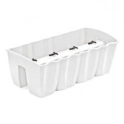 Balkongeländer-Box "Crown" - weiß - 58 cm - 