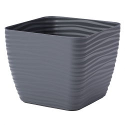 Carcasă pătrată "Sahara petit" - 19 cm - gri antracit - 