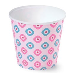 Rund bedruckter Topf - 13 cm - rosa Motiv M3 - 