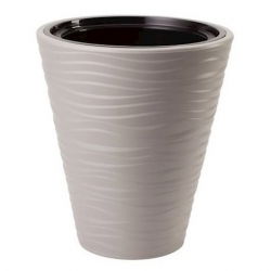 "Sahara" fagyálló kerek edény - 30 cm - világosszürke - 