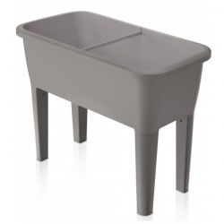 Taman rumah dengan kaki "Respana Planter High" - 77 cm - abu-abu batu - 
