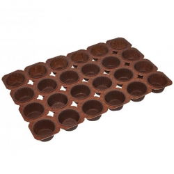Cupcake og muffin bagestel - til 24 forme - brun - 20 stk - 