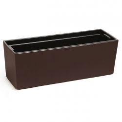 Fioriera "Begonia" - 19 x 56 cm - marrone moka - 