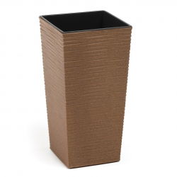 Ekologický hrnec částečně vyrobený ze dřeva - Finezja Eco - 19 cm - dláto - přírodní dřevo - 