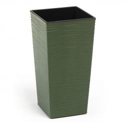 Ekologický hrnec částečně vyrobený ze dřeva - Finezja Eco - 25 cm - sekáč, lesně zelená - 