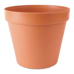Oală de plante simple „Glinka” ø 19 cm - de culoare teracotă - 