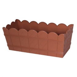 Kutija za zrno drveta "Elba" - 40 cm - boja terakote - 