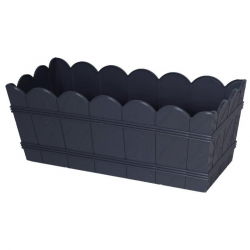 Kutija za drvo "Elba" - 40 cm - antracit-siva - 