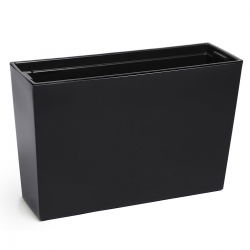 Fioriera / fioriera "Werbena" - 19 x 56 cm - nera - 