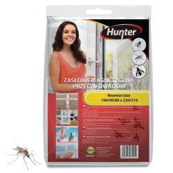Černá magnetická zástěna proti hmyzu - 160 x 220 cm - Hunter - 